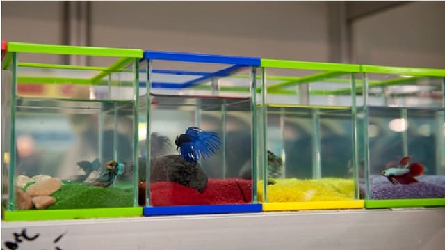Betta frozen food cube blister pack with cyclops and spirulina aquarium food