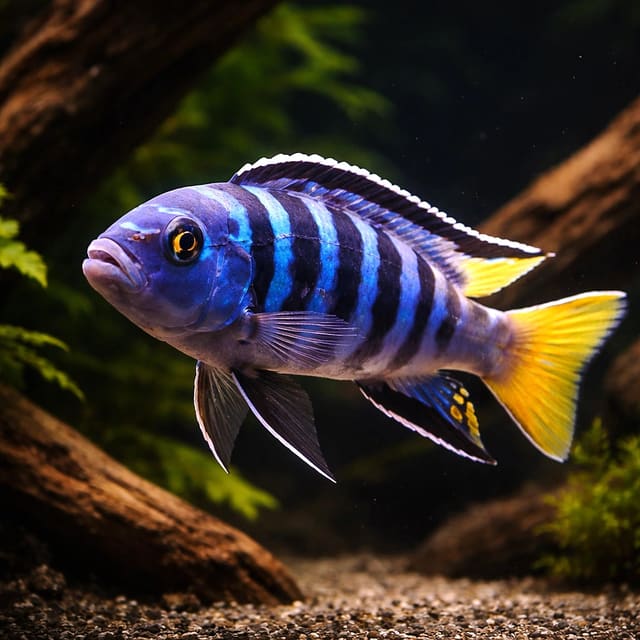 Slender Elongate Mbuna Cichlid (Chindongo elongatus)