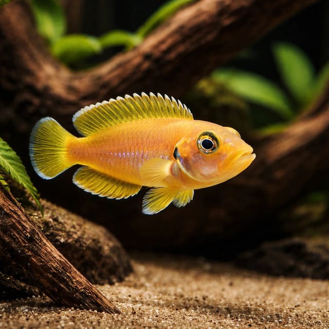 Illustrative Gold Ocellatus Shell-Dweller (Neolamprologus ocellatus)