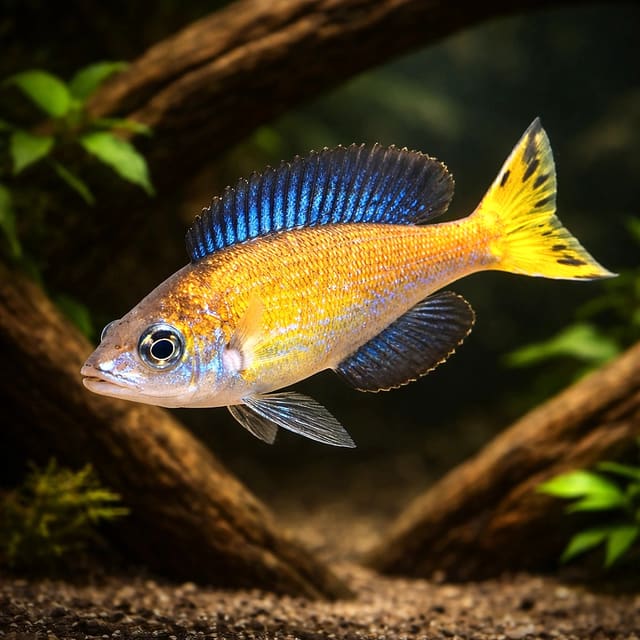 Kasai Smallscale Cyprichromis, Cyprichromis microlepidotus, open-water Lake Tanganyika cichlid