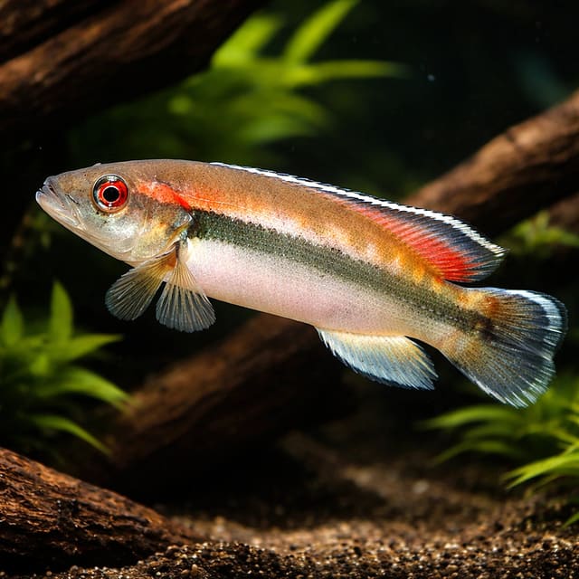 Red-Finned Pike Cichlid (Crenicichla johanna)
