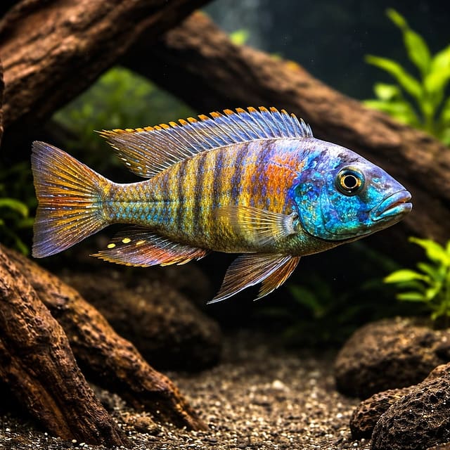 Haplochromis sp. CH44 Pundamilla - colourful Lake Malawi haplochromine cichlid