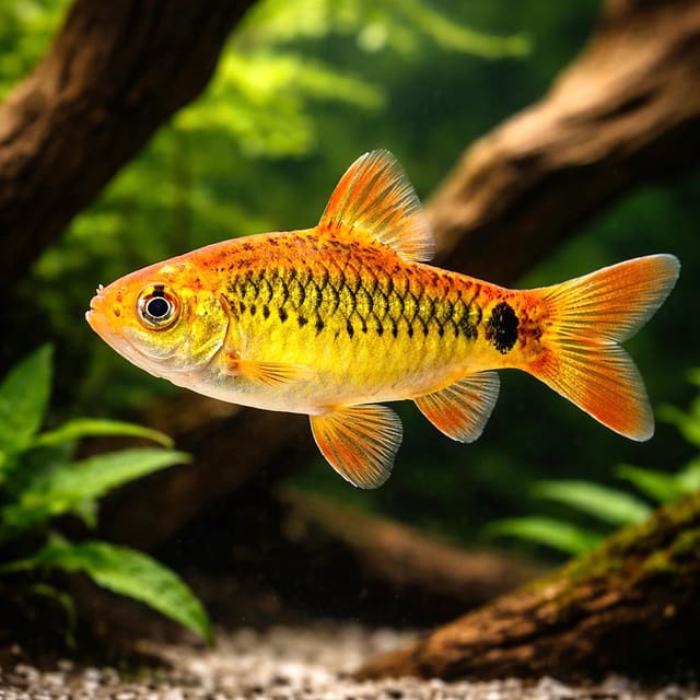 Golden Barb (Barbodes semifasciolatus)