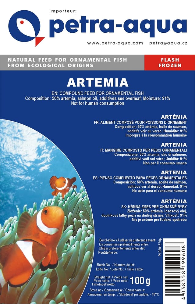 Frozen Artemia Blister - Aquarium supplies from Tropical Fish Co