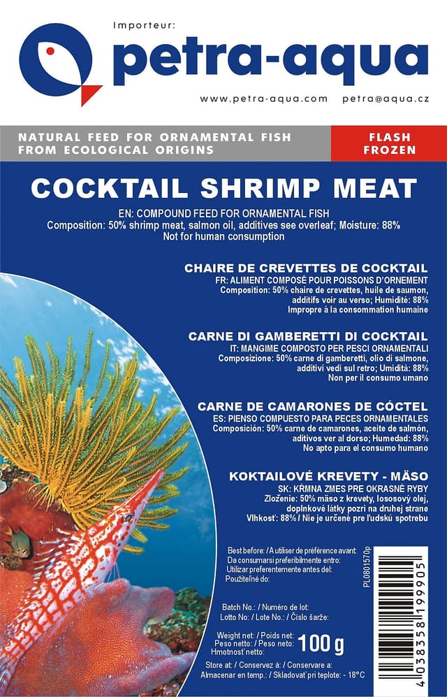 Petra-Aqua Cocktail Shrimp Meat frozen fish food 6 x 100g blister