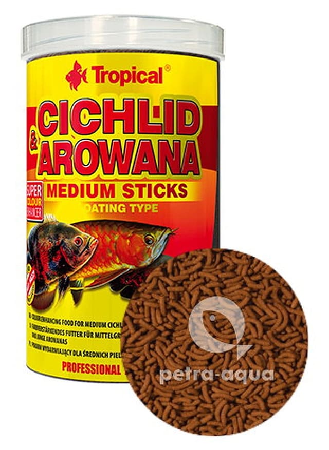 Tropical Cichlid and Arowana Medium Sticks 10L 3.6kg fish food