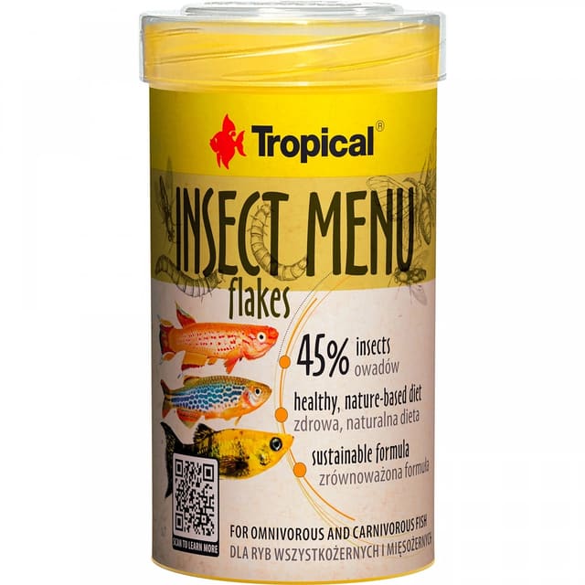 Tropical Insect Menu Flakes insect protein fish food pack