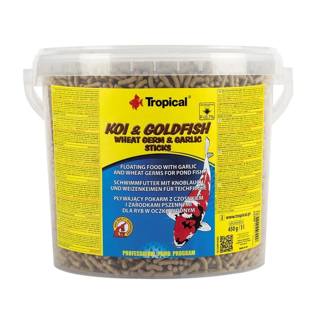 Tropical Koi & Goldfish Wheat Germ & Garlic Sticks