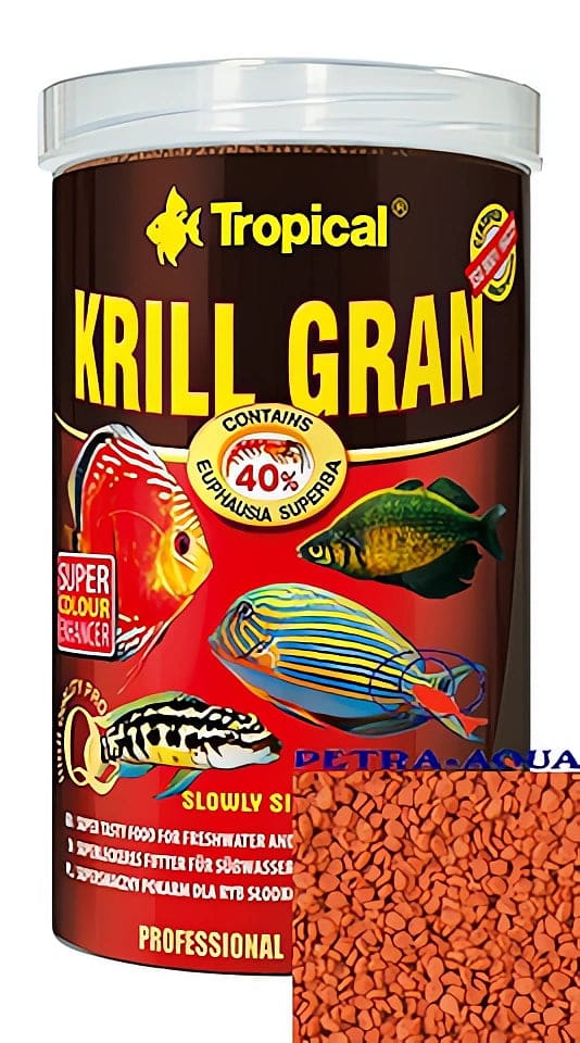 Tropical Krill Gran sinking krill granule fish food tub