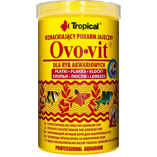 Tropical Ovo-vit egg-enriched flake fish food pack