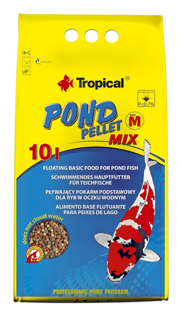 Tropical Pond Pellet Mix 5L/700g dried pond fish food tub