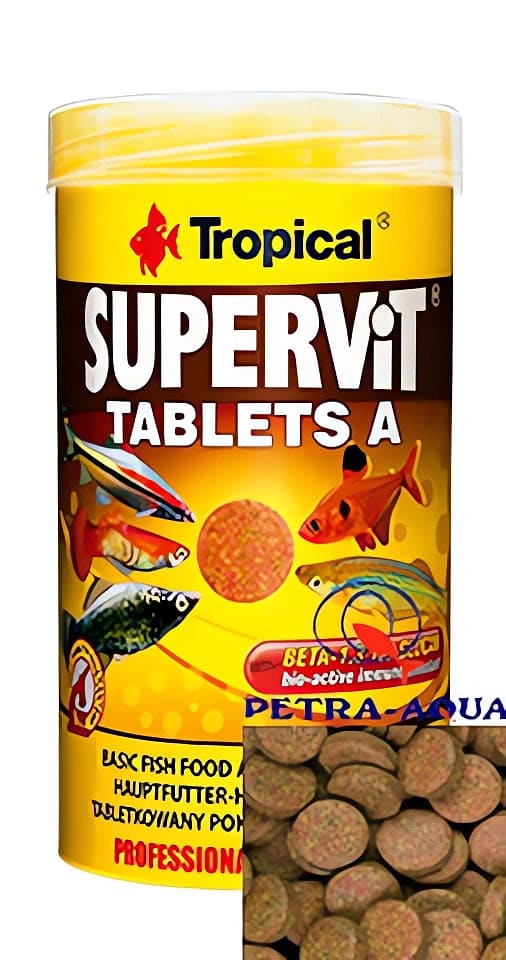 Tropical Supervit Tablets A adhesive aquarium fish food tablets