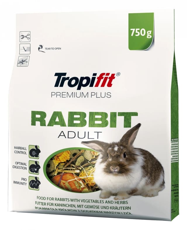 Tropical Tropifit Rabbit Adult Premium Plus 750g premium dry rabbit food bag