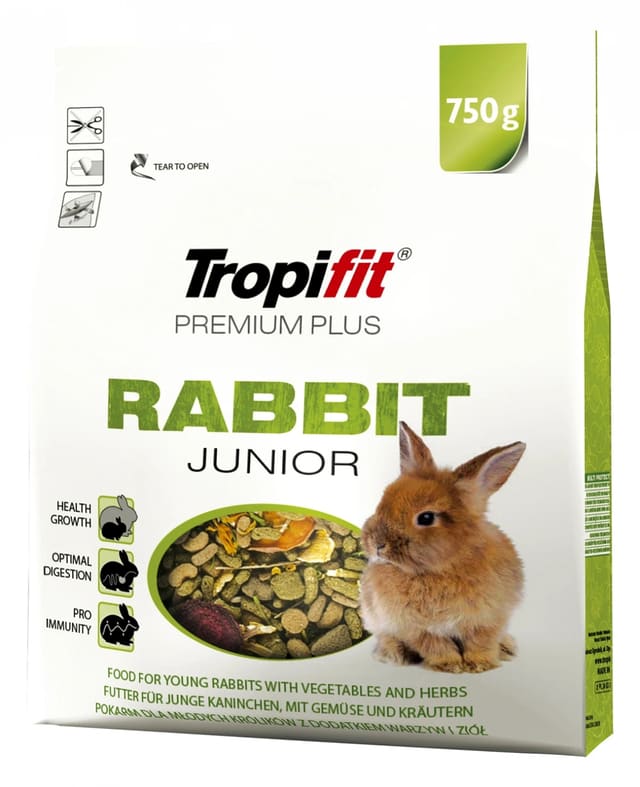 Tropical Tropifit Rabbit Jr. Premium Plus 750g rabbit dry food pack