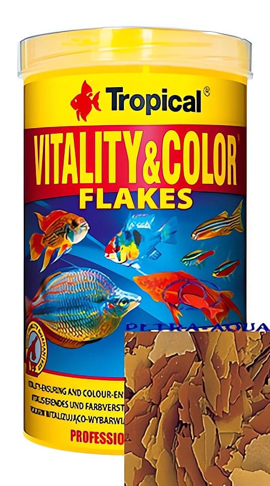 Tropical Vitality & Color Flakes colour-enhancing fish food pack