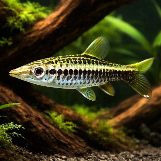 Tube-Mouthed Pencilfish Nannostomus eques aquarium fish
