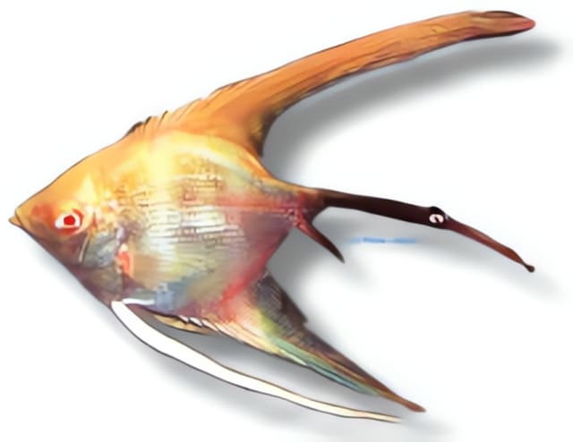 Pterophyllum scalare albino diamond