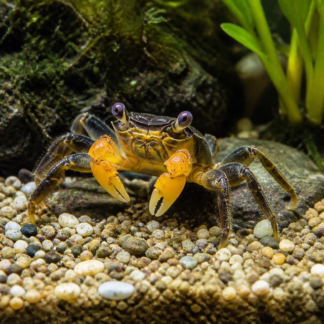 Geosesarma Sp. Vampire Yellow Crabs