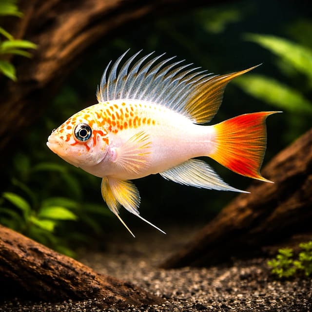Apistogramma cf. Viejita Gold Pair - Live rare dwarf cichlid