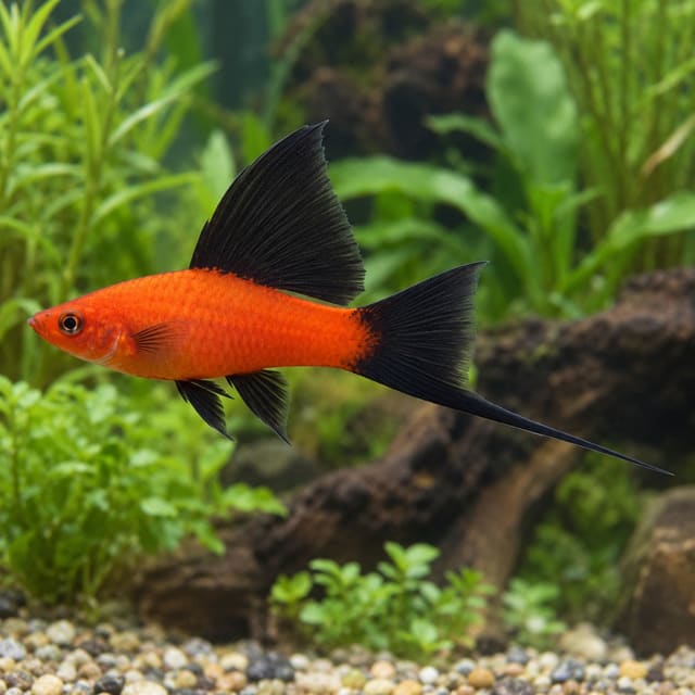 Wagtail Simpson Swordtail (Xiphophorus helleri wagteil sims.)