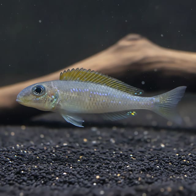 Xenotilapia flavipinnis Tanganyika cichlid 4-5 cm with yellow fins
