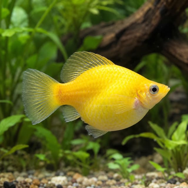 Poecilia latipinna baloon molly yellow