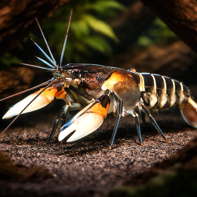 Zebra Crayfish (Cherax sp. Zebra) freshwater invertebrate - hero view — representative image