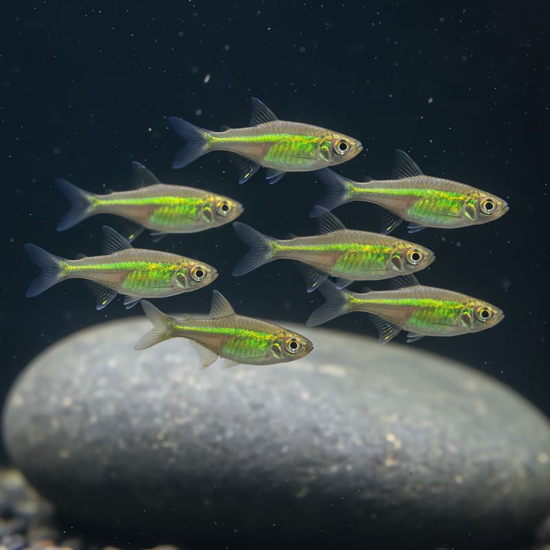 6 × Neon Green Rasboras (Microdevario kubotai)