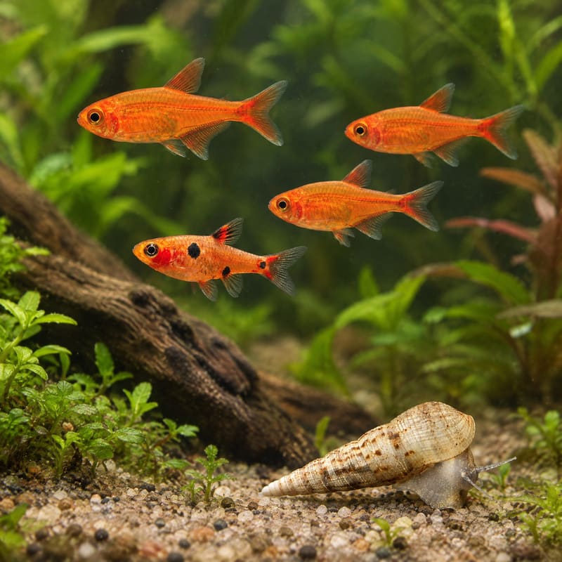 Ember Tetra & Dwarf Rasbora Nano Pack · 19 animals · 40 L+ tank · with food · Free Delivery