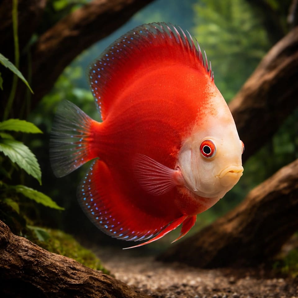 Super Red Melon Discus (Symphysodon spp.)